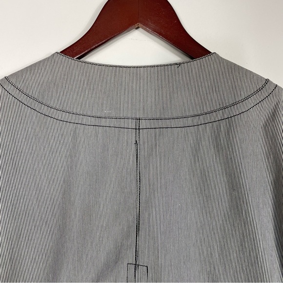 Kenneth Cole Reaction Striped Button Front Cotton Blend Shirt Jacket Top Size 6 - Picture 9 of 10